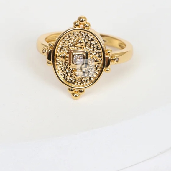 Lulus Karat Collection Jewelry - Regal Charm 14KT Gold Statement Ring